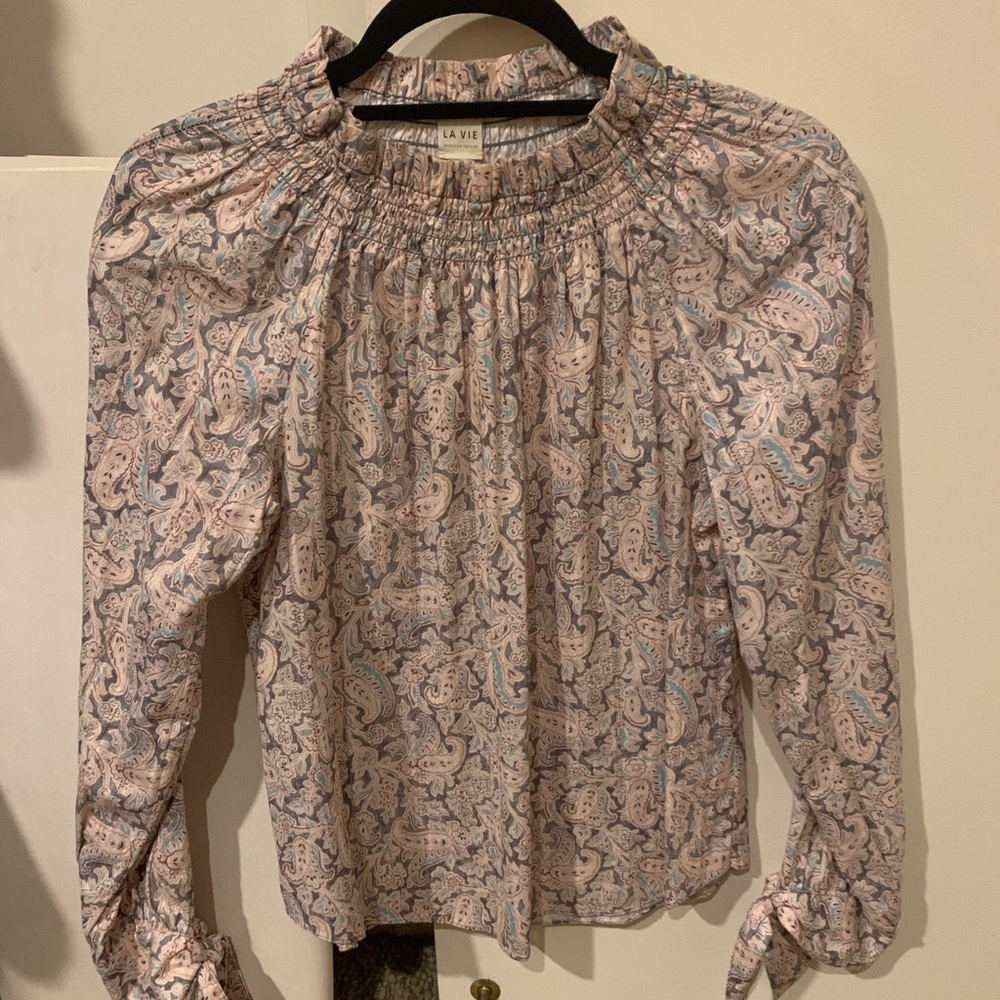 Rebecca Taylor pink  La Vie paisley top size S